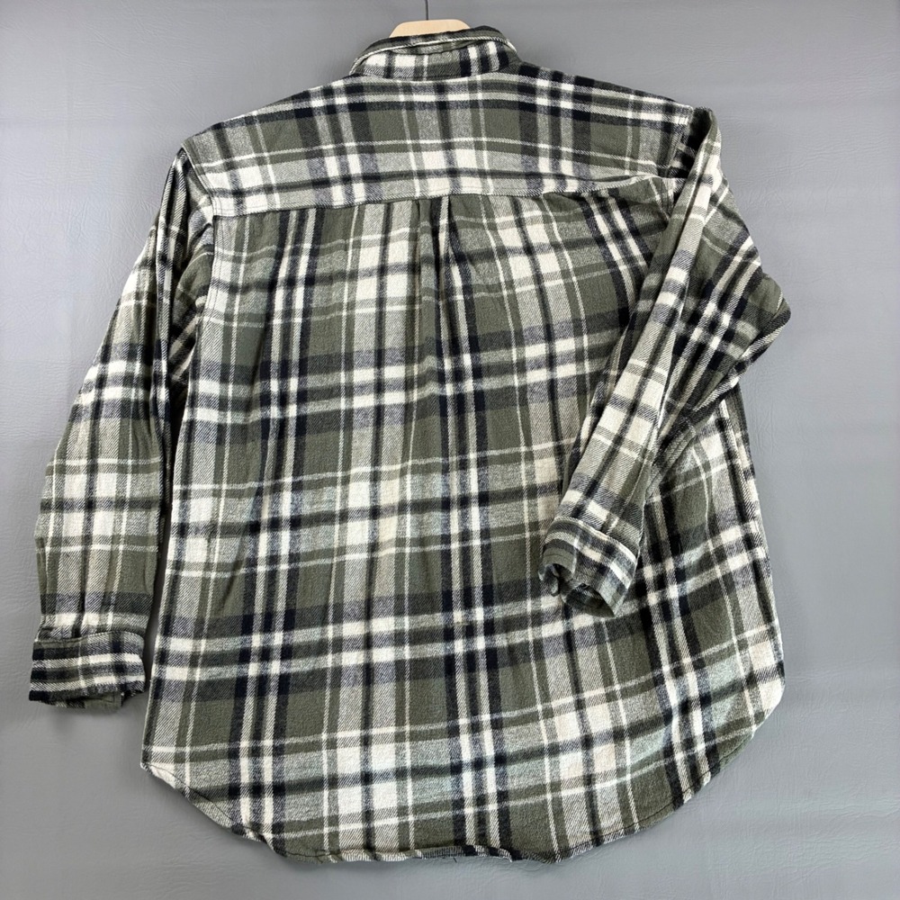 Stillwater Supply Co Mens 2XL Heavy Flannel Plaid Shacket Green Black Tartan - Picture 3 of 16